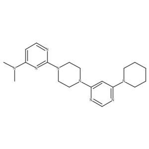 N,N-dimethyl-2-{4-[6-(piperidin-1-yl)pyrimidin-4-yl]piperazin-1-yl}pyrimidin-4-amine结构式