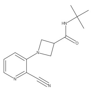 N-tert-butyl-1-(2-cyanopyridin-3-yl)azetidine-3-carboxamide Structure