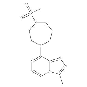 1-Methanesulfonyl-4-{3-methyl-[1,2,4]triazolo[4,3-a]pyrazin-8-yl}-1,4-diazepane结构式