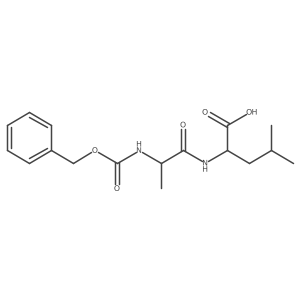 (2S)-2-[(2R)-2-{[(benzyloxy)carbonyl]amino}propanamido]-4-methylpentanoic acid Structure