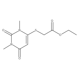 Ethyl 2-[(1,3-dimethyl-2,6-dioxo-1,2,3,6-tetrahydropyrimidin-4-yl)sulfanyl]acetate Structure