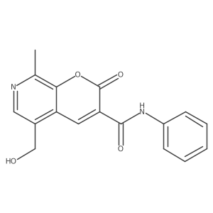 5-(hydroxymethyl)-8-methyl-2-oxo-N-phenyl-2H-pyrano[2,3-c]pyridine-3-carboxamide Structure