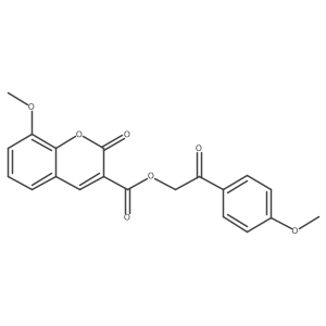 2-(4-methoxyphenyl)-2-oxoethyl 8-methoxy-2-oxo-2H-chromene-3-carboxylate结构式