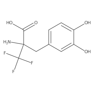 DL-2-(Trifluoromethyl)-3-(3',4'-dihydroxy-phenyl)alanine结构式