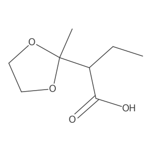 2-(2-Methyl-1,3-dioxolan-2-yl)butanoic acid Structure
