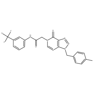 2-{3-[(4-methylphenyl)methyl]-7-oxo-3H,6H,7H-[1,2,3]triazolo[4,5-d]pyrimidin-6-yl}-N-[3-(trifluoromethyl)phenyl]acetamide Structure