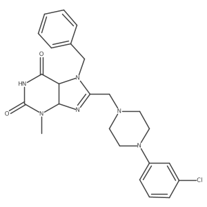 7-Benzyl-8-[[4-(3-chlorophenyl)piperazin-1-yl]methyl]-3-methyl-4,5-dihydropurine-2,6-dione Structure