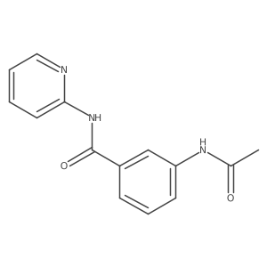 3-(acetylamino)-N-(pyridin-2-yl)benzamide结构式