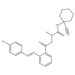 1-[(1-Cyanocyclohexyl)carbamoyl]ethyl 2-[2-(4-hydroxyphenyl)diazen-1-yl]benzoate Structure