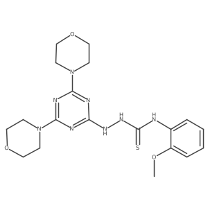 2-(4,6-dimorpholino-1,3,5-triazin-2-yl)-N-(2-methoxyphenyl)hydrazinecarbothioamide结构式