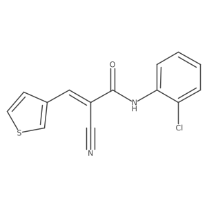 (Z)-N-(2-Chlorophenyl)-2-cyano-3-thiophen-3-ylprop-2-enamide结构式