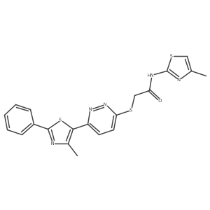2-((6-(4-methyl-2-phenylthiazol-5-yl)pyridazin-3-yl)thio)-N-(4-methylthiazol-2-yl)acetamide Structure