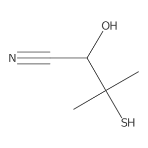 2-Hydroxy-3-mercapto-3-methylbutanenitrile结构式