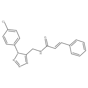 (Z)-N-((1-(4-chlorophenyl)-1H-tetrazol-5-yl)methyl)-3-phenylacrylamide结构式