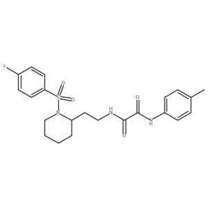 N1-(2-(1-((4-fluorophenyl)sulfonyl)piperidin-2-yl)ethyl)-N2-(p-tolyl)oxalamide结构式