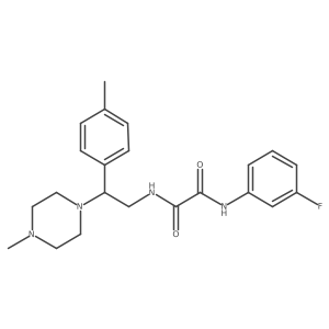 N1-(3-fluorophenyl)-N2-(2-(4-methylpiperazin-1-yl)-2-(p-tolyl)ethyl)oxalamide Structure
