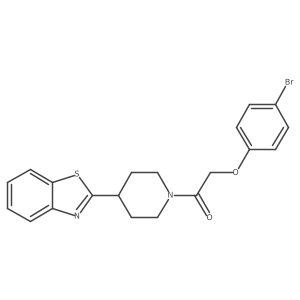 2-{1-[(4-Bromophenoxy)acetyl]piperidin-4-yl}-1,3-benzothiazole结构式