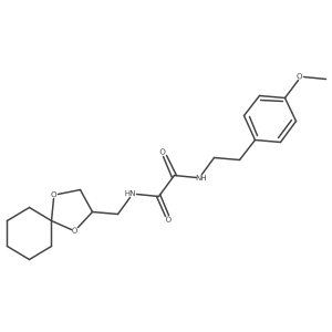 N1-(1,4-dioxaspiro[4.5]decan-2-ylmethyl)-N2-(4-methoxyphenethyl)oxalamide结构式