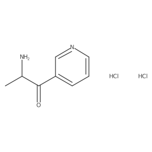 2-Amino-1-(3-pyridyl)-1-propanone Dihydrochloride结构式