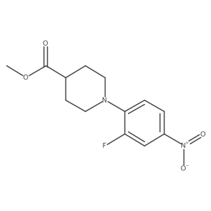 Methyl 1-(2-fluoro-4-nitrophenyl)-4-piperidine carboxylate结构式
