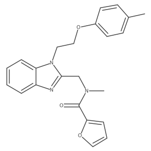2-furyl-N-methyl-N-({1-[2-(4-methylphenoxy)ethyl]benzimidazol-2-yl}methyl)carb oxamide Structure