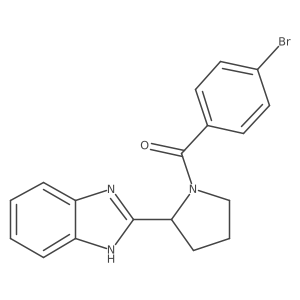 [2-(1H-benzimidazol-2-yl)pyrrolidin-1-yl](4-bromophenyl)methanone结构式