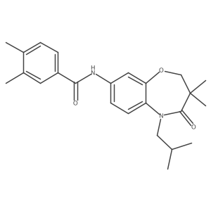 N-(5-isobutyl-3,3-dimethyl-4-oxo-2,3,4,5-tetrahydrobenzo[b][1,4]oxazepin-8-yl)-3,4-dimethylbenzamide Structure
