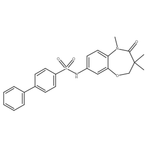 N-(3,3,5-trimethyl-4-oxo-2,3,4,5-tetrahydrobenzo[b][1,4]oxazepin-8-yl)-[1,1'-biphenyl]-4-sulfonamide结构式