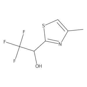 2,2,2-Trifluoro-1-(4-methyl-1,3-thiazol-2-yl)ethan-1-ol结构式