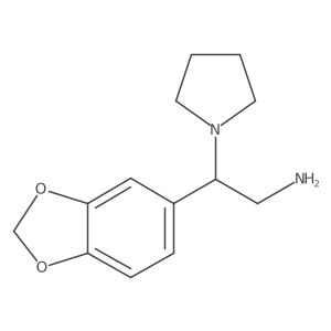 2-(2H-1,3-benzodioxol-5-yl)-2-(pyrrolidin-1-yl)ethan-1-amine结构式