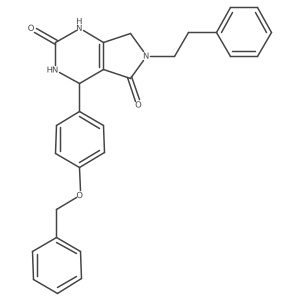 4-[4-(benzyloxy)phenyl]-6-(2-phenylethyl)-1H,2H,3H,4H,5H,6H,7H-pyrrolo[3,4-d]pyrimidine-2,5-dione Structure