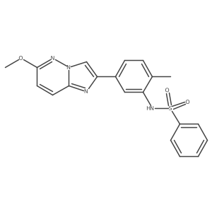 N-(5-(6-methoxyimidazo[1,2-b]pyridazin-2-yl)-2-methylphenyl)benzenesulfonamide结构式