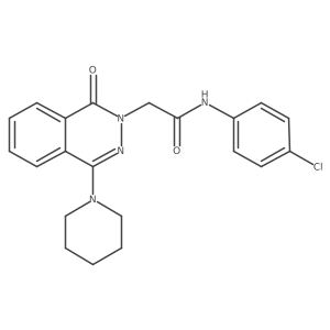 N-(4-chlorophenyl)-2-[1-oxo-4-(piperidin-1-yl)-1,2-dihydrophthalazin-2-yl]acetamide结构式