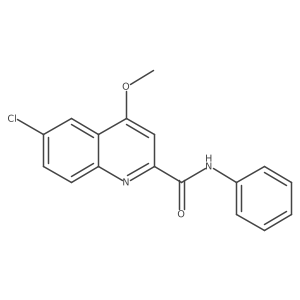 6-chloro-4-methoxy-N-phenylquinoline-2-carboxamide结构式
