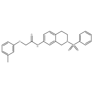 N-(2-(phenylsulfonyl)-1,2,3,4-tetrahydroisoquinolin-7-yl)-2-(m-tolyloxy)acetamide Structure