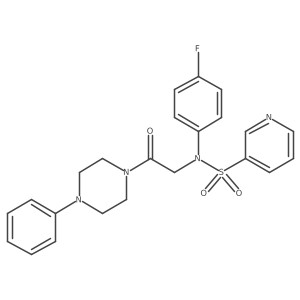 N-(4-fluorophenyl)-N-[2-oxo-2-(4-phenylpiperazin-1-yl)ethyl]pyridine-3-sulfonamide Structure