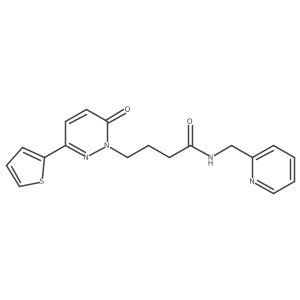 4-[6-oxo-3-(thiophen-2-yl)-1,6-dihydropyridazin-1-yl]-N-[(pyridin-2-yl)methyl]butanamide结构式