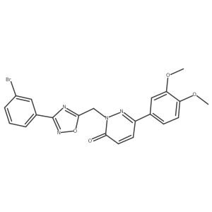 2-{[3-(3-Bromophenyl)-1,2,4-oxadiazol-5-yl]methyl}-6-(3,4-dimethoxyphenyl)-2,3-dihydropyridazin-3-one Structure