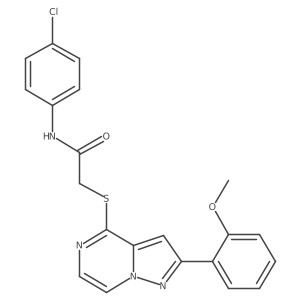 N-(4-chlorophenyl)-2-{[2-(2-methoxyphenyl)pyrazolo[1,5-a]pyrazin-4-yl]sulfanyl}acetamide Structure