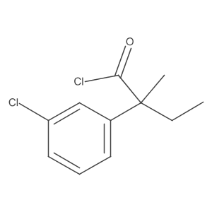2-(3-Chlorophenyl)-2-methylbutanoyl chloride Structure