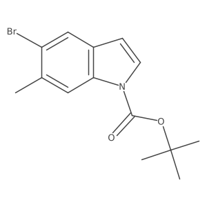 tert-Butyl 5-bromo-6-methyl-1H-indole-1-carboxylate Structure