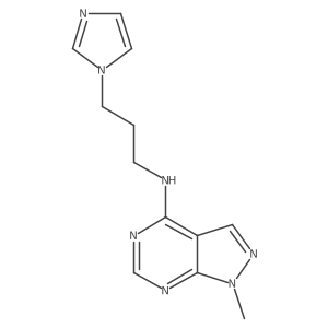 (3-Imidazolylpropyl)(1-methylpyrazolo[4,5-e]pyrimidin-4-yl)amine结构式