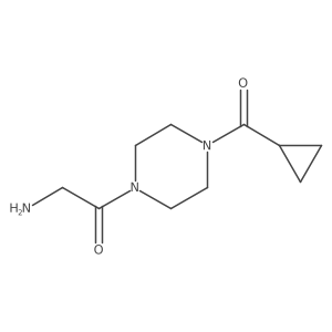 2-Amino-1-(4-cyclopropanecarbonylpiperazin-1-yl)ethan-1-one结构式