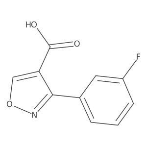 4-Isoxazolecarboxylic acid, 3-(3-fluorophenyl)- Structure