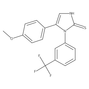 COc1ccc(-c2c[nH]c(=S)n2-c2cccc(C(F)(F)F)c2)cc1结构式