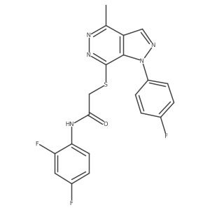 N-(2,4-difluorophenyl)-2-((1-(4-fluorophenyl)-4-methyl-1H-pyrazolo[3,4-d]pyridazin-7-yl)thio)acetamide Structure