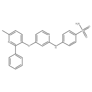 4-[[4-[(6-Methyl-2-phenyl-3-pyridinyl)oxy]-2-pyridinyl]amino]benzenesulfonamide结构式