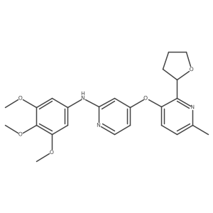 4-[6-Methyl-2-(oxolan-2-yl)pyridin-3-yl]oxy-N-(3,4,5-trimethoxy-phenyl)pyridin-2-amine Structure