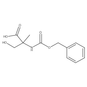 (R)-2-(benzyloxycarbonylamino)-3-hydroxy-2-methylpropanoic acid Structure
