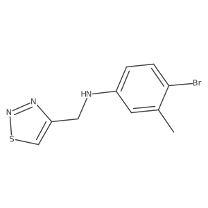 4-Bromo-3-methyl-N-(1,2,3-thiadiazol-4-ylmethyl)aniline结构式